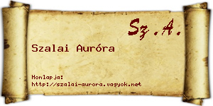 Szalai Auróra névjegykártya